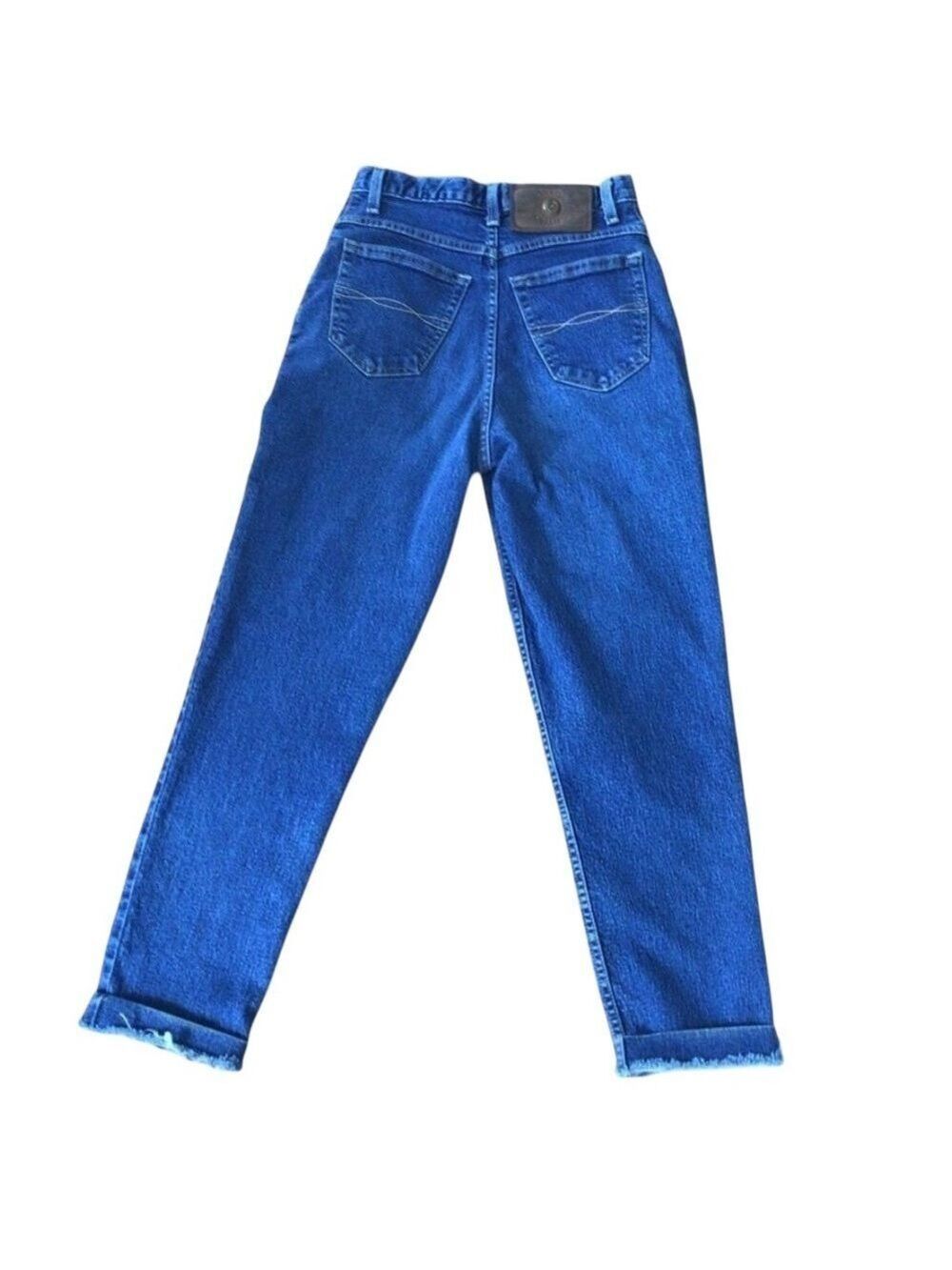 SIMON Chang jeans Vintage style high rise 8 stretchy strong cotton blue denim
